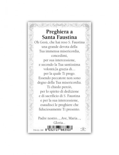 Santino Suor Faustina...
